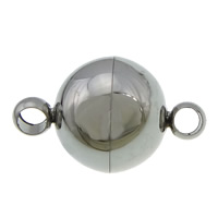 Stainless Steel Magnetic Clasp, Drum, single-strand, original color, 14x8mm, Hole:Approx 2mm, 50PCs/Lot, Sold By Lot