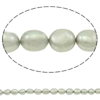 Barocco coltivate in acqua dolce Perla, perla d'acquadolce coltivata naturalmente, grigio, AAA Grade, 11-12mm, Foro:Appross. 0.8mm, Venduto per 15 pollice filo