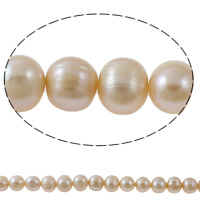 Cultured Potato Freshwater Pearl Beads, natural, pink, 9-10mm, Hole:Approx 0.8mm, Sold Per Approx 14.5 Inch Strand