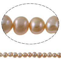 Cultured Potato Freshwater Pearl Beads, Baroque, natural, pink, 7-8mm, Hole:Approx 0.8mm, Sold Per Approx 15.7 Inch Strand