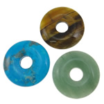 Gemstone Pendants Jewelry, natural, mixed, 30x7mm, Hole:Approx 6-8mm, 20PCs/Lot, Sold By Lot