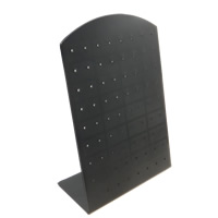 Plastic Earring Display PVC Plastic Rectangle black Sold By Lot