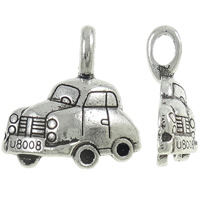 Tibetan Style Pendant Rhinestone Setting, Car, antique silver color plated, nickel, lead & cadmium free, 20x21x6mm, Hole:Approx 3x5mm, Approx 475PCs/KG, Sold By KG