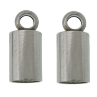 Stainless Steel End Caps, 304 Stainless Steel, original color, 4x9mm,3.5mm, Hole:Approx 2mm, Inner Diameter:Approx 3.5mm, 500PCs/Lot, Sold By Lot