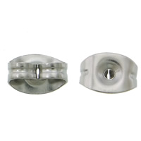 Aço inoxidável 304 Tensão Nut Ear, cor original, 6.50x4.50x3mm, Buraco:Aprox 0.6mm, 10000PCs/Lot, vendido por Lot