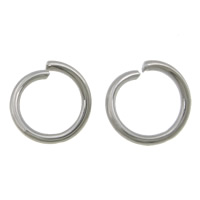 Stainless Steel Open ring, 304 rostfritt stål, ursprungliga färgen, 6x6x0.80mm, 1000G/Bag, Säljs av Bag