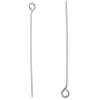 Stainless Steel Eyepins 304 Stainless Steel original color 0.6mm Approx 2mm Sold By Lot