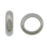 Stainless Steel Large Hole Beads, 304 Stainless Steel, Donut, original color, 2x6mm, Hole:Approx 4mm, 1000PCs/Lot, Sold By Lot