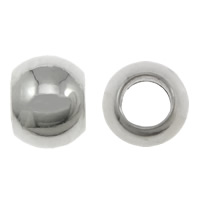 Perlas de acero inoxidable, acero inoxidable 304, Tambor, color original, 2x3mm, agujero:aproximado 1.5mm, 800PCs/Grupo, Vendido por Grupo