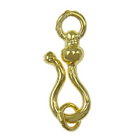 Zinc Alloy Hook and Eye Clasp gold color plated nickel lead & cadmium free Approx 3mm Sold By Lot