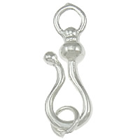 Zinc Alloy Hook and Eye Clasp silver color plated nickel lead & cadmium free Approx 3mm Sold By Lot