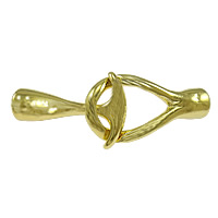 Tibetan Style, gold color plated, nickel, lead & cadmium free, 45x18x10mm, Hole:Approx 6mm, 100Sets/Lot, Sold By Lot