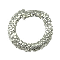 Tibetan Style Jewelry Clasp, Donut, silver color plated, nickel, lead & cadmium free, 14x13x3mm, Hole:Approx 6mm, 100PCs/Lot, Sold By Lot