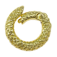 Tibetan Style Jewelry Clasp, Donut, gold color plated, nickel, lead & cadmium free, 14x13x3mm, Hole:Approx 6mm, 100PCs/Lot, Sold By Lot