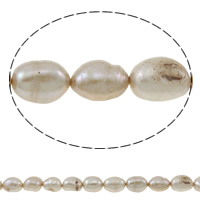 Barock odlad sötvattenspärla pärlor, Freshwater Pearl, ljuslila, 7-8mm, Hål:Ca 0.8mm, Såld Per Ca 14.5 inch Strand