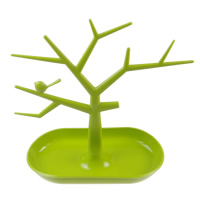 Affichage multifonction, plastique PVC, arbre, peinture, vert pomme, 24x12.50x28mm, 15PC/lot, Vendu par lot