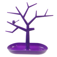 Affichage multifonction, plastique PVC, arbre, peinture, violet, 24x12.50x28mm, 15PC/lot, Vendu par lot