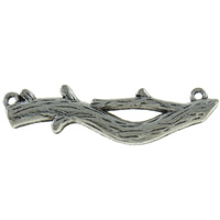 Tibetan Style Connector Bar, Branch, antique silver color plated, 1/1 loop, nickel, lead & cadmium free, 47x13x3.50mm, Hole:Approx 2mm, Approx 170PCs/KG, Sold By KG