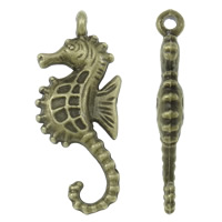 Tibetan Style Animal Pendants, Seahorse, antique bronze color plated, nickel, lead & cadmium free, 12x29x4mm, Hole:Approx 2mm, Approx 450PCs/KG, Sold By KG