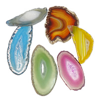 Agate Jewelry Pendants, mixed, 30-60x60-120x6-10mm, Hole:Approx 2mm, 20PCs/Lot, Sold By Lot