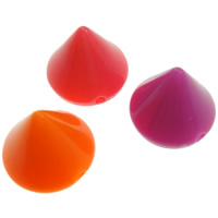 Blandet akryl perler, Cone, blandede farver, 12x10mm, Hole:Ca. 1mm, 2000pc'er/Bag, Solgt af Bag