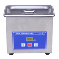 Stainless Steel Digital Ultrasonic Cleaner, Rectangle, 175x110x155mm, Hole:Approx 20mm, Sold By PC