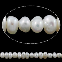 Perlas Patata Freshwater, Perlas cultivadas de agua dulce, natural, Blanco, 2-3mm, agujero:aproximado 0.8mm, Vendido para aproximado 14.3 Inch Sarta