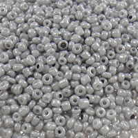 Ceylon Glas-Rocailles, rund, grau, 2x1.9mm, Bohrung:ca. 1mm, ca. 30000PCs/Tasche, verkauft von Tasche