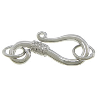 Brass Hook and Eye Clasp platinum color plated nickel lead & cadmium free Approx 3mm Sold By Lot