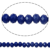 Imitation CRYSTALLIZED™ Element Crystal Beads, Rondelle, faceted & imitation CRYSTALLIZED™ element crystal, Dark Sapphire, 6x4mm, Hole:Approx 1mm, Length:Approx 16.1 Inch, 10Strands/Bag, Sold By Bag