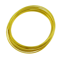 Aluminum Wire, electrophoresis, golden, Length:125 m, 25PCs/Lot, 5m/PC, Sold By Lot