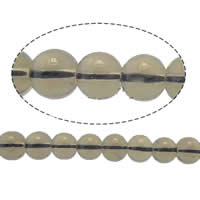 Natürliche Rauchquarz Perlen, rund, glatt, 4mm, Bohrung:ca. 1mm, Länge:ca. 15.5 ZollInch, 10SträngeStrang/Menge, 97PCs/Strang, verkauft von Menge