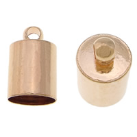 Brass End Cap Column rose gold color plated nickel lead & cadmium free Approx 2mm 9.5mm Sold By Lot
