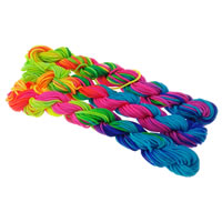Cuerda de Nylon, Nylón, diverso tamaño para la opción, colores del arco iris, 5bolsaspantalón/Grupo, 10PCs/Bolsa, Vendido por Grupo