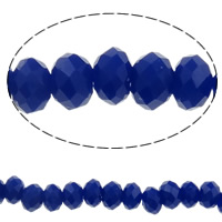 Imitation CRYSTALLIZED™ Element Crystal Beads, Rondelle, faceted & imitation CRYSTALLIZED™ element crystal, Dark Sapphire, 4x3mm, Hole:Approx 1mm, Length:Approx 18.7 Inch, 10Strands/Bag, Sold By Bag