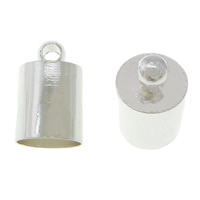 Brass End Cap Column silver color plated nickel lead & cadmium free Approx 2mm 7.5mm Sold By Lot
