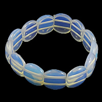 Sea Opal, with Elastic Thread, 14x17x5mm, Length:Approx 8 Inch, 20Strands/Lot, Sold By Lot