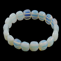 Sea Opal, with Elastic Thread, 10x14x6mm, Length:Approx 8 Inch, 20Strands/Lot, Sold By Lot