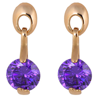 Gets® Jewelry Earring Brass 18K gold plated with cubic zirconia nickel lead & cadmium free 23mm Sold By Pair
