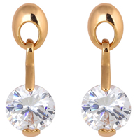 Gets® Jewelry Earring Brass 18K gold plated with cubic zirconia nickel lead & cadmium free 23mm Sold By Pair
