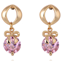Gets® Jewelry Earring, Brass, 18K gold plated, with cubic zirconia, nickel, lead & cadmium free, 22mm, Sold By Pair