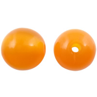 Imitation Cats Eye Resin Beads Round orange 8mm Approx 2mm Sold By Bag