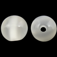Imitation Cats Eye Resin Beads, Round, white, 10mm, Hole:Approx 2mm, 1000PCs/Bag, Sold By Bag