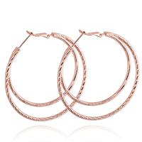 Gets® Jewelry Earring Brass Donut real rose gold plated nickel lead & cadmium free 10mm 50mm Sold By Pair
