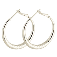 Gets® Jewelry Earring Brass Donut platinum plated nickel lead & cadmium free 4mm 30mm Sold By Pair