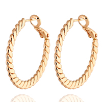 Gets® Jewelry Earring, Brass, Donut, real rose gold plated, nickel, lead & cadmium free, 3mm, 30mm, Sold By Pair