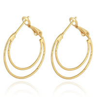 Gets® Jewelry Earring, Brass, Oval, 18K gold plated, nickel, lead & cadmium free, 1mm, 25mm, Sold By Pair