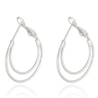 Gets® Jewelry Earring Brass Oval platinum plated nickel lead & cadmium free 1mm 25mm Sold By Pair