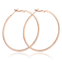 Gets® Jewelry Earring Brass Donut real rose gold plated nickel lead & cadmium free 1.5mm 50mm Sold By Pair