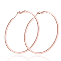Gets® Jewelry Earring, Brass, Donut, real rose gold plated, nickel, lead & cadmium free, 50mm, Sold By Pair